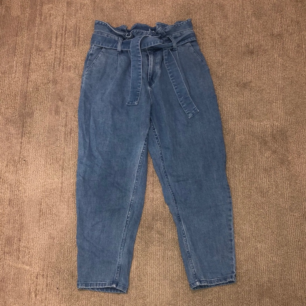 High-Waisted Paperbag Mom Jeans 8